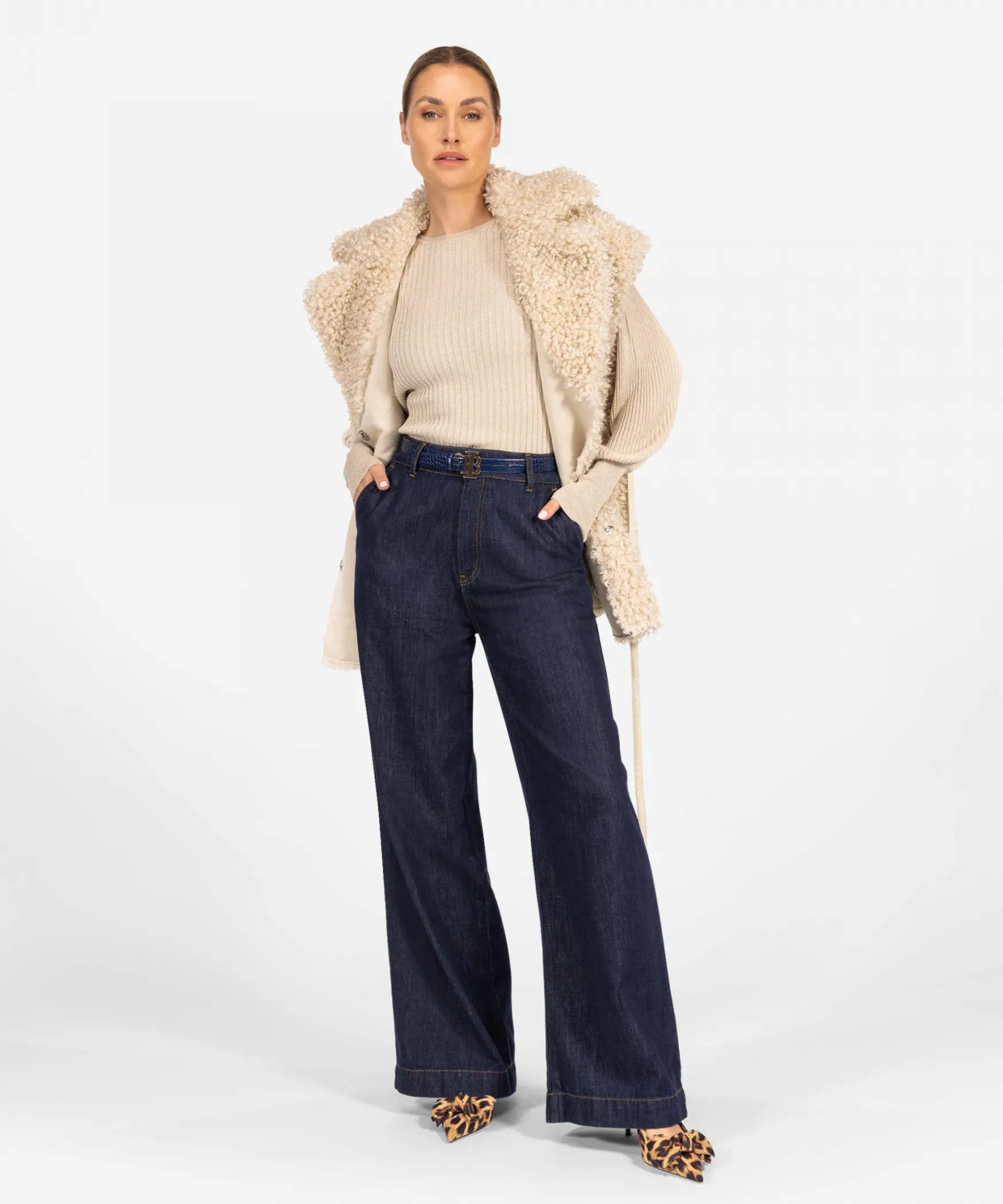 IBANA Cilka - teddy | Beige< Faux Fur | Gilet