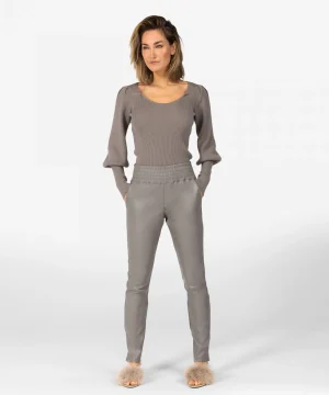 IBANA Colette | < Mid Waist | Leren Broeken