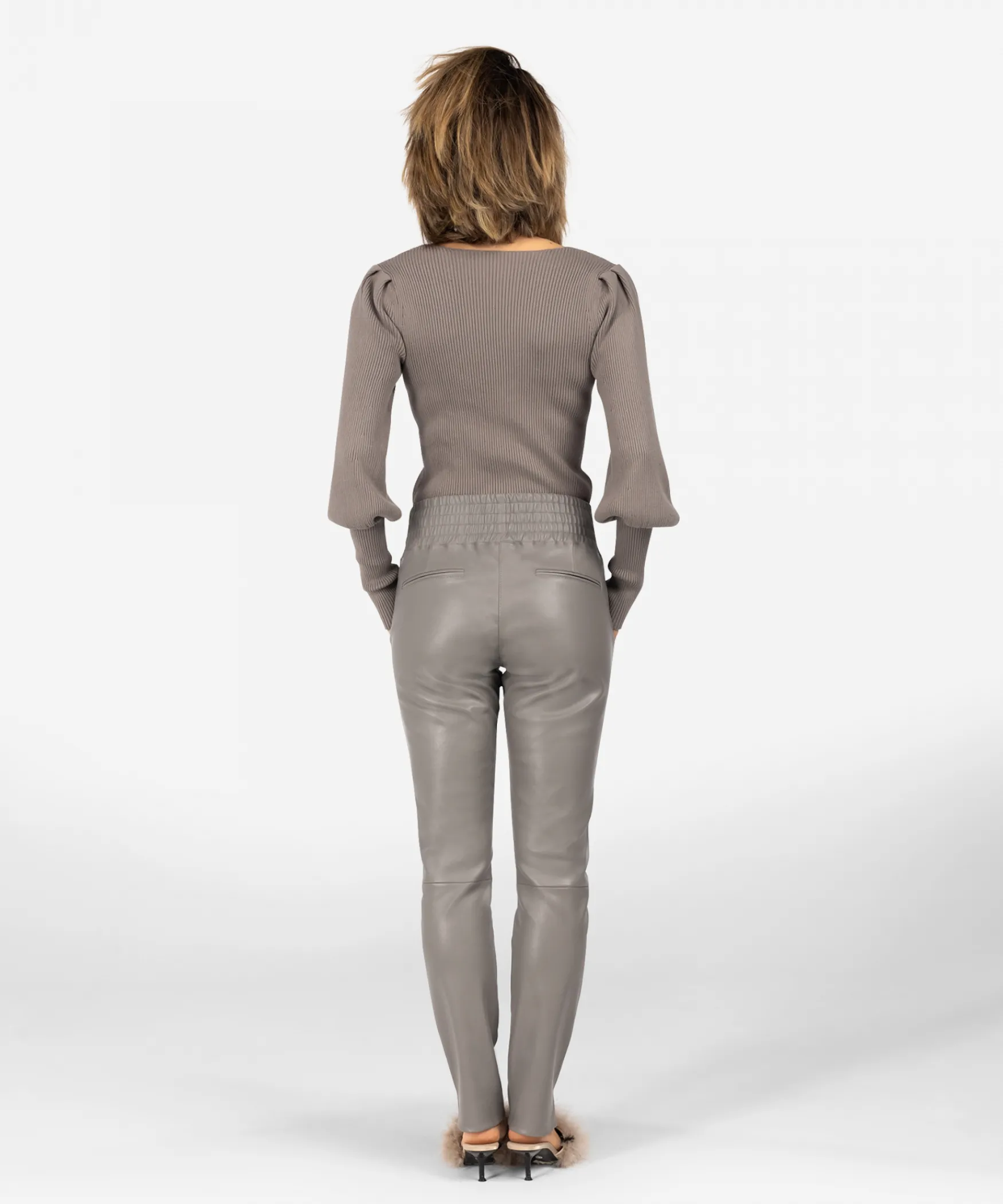 IBANA Colette | < Mid Waist | Leren Broeken