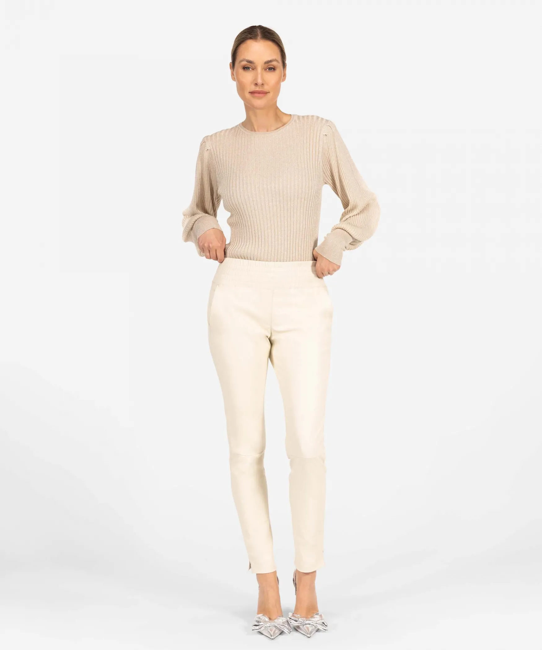 IBANA Colette | < Mid Waist | Leren Broeken