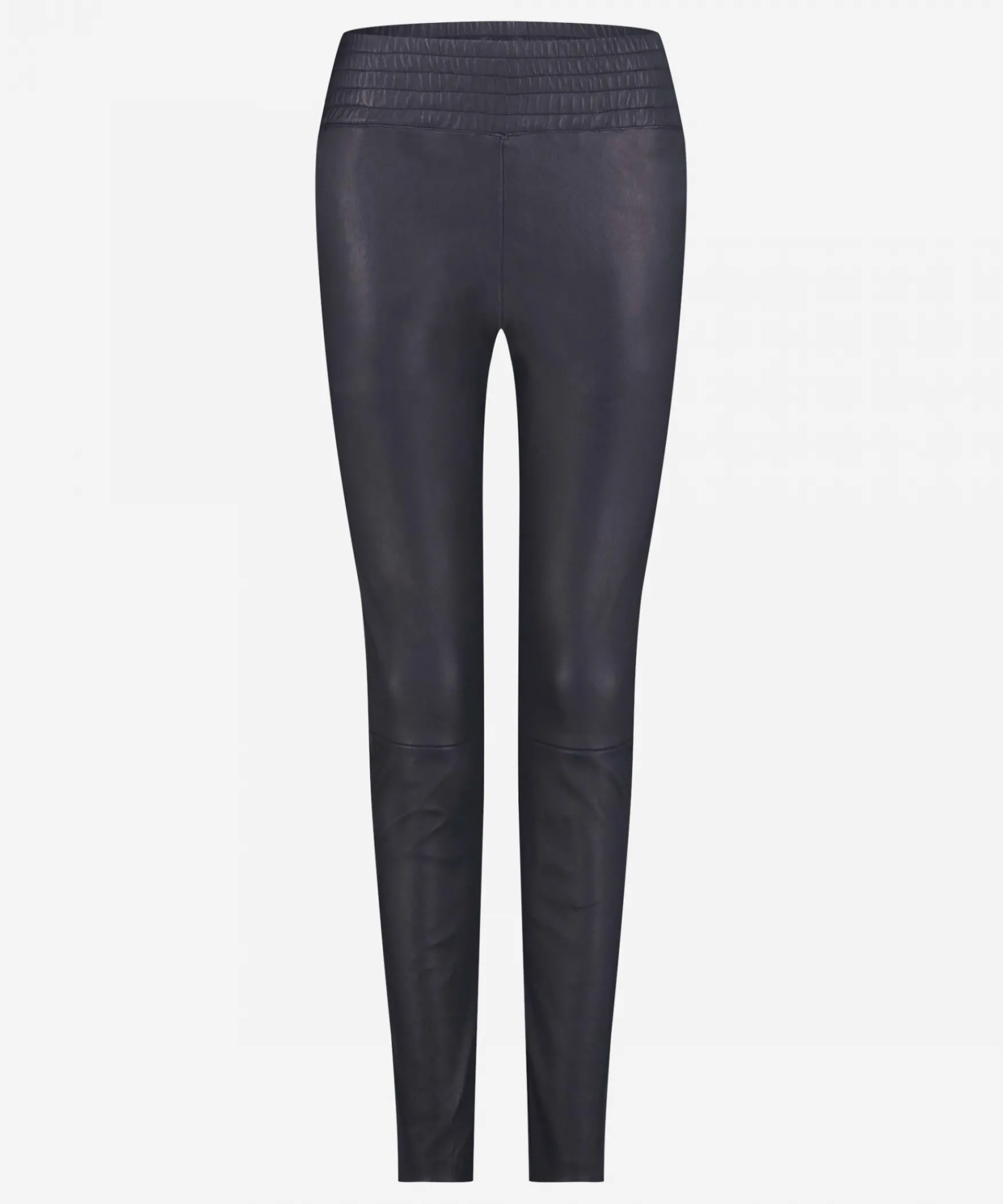 IBANA Colette | Midnight Blue< Mid Waist | Leren Broeken
