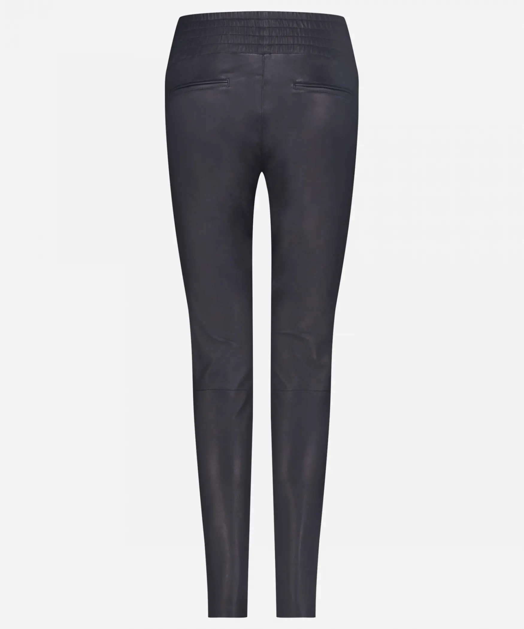 IBANA Colette | Midnight Blue< Mid Waist | Leren Broeken