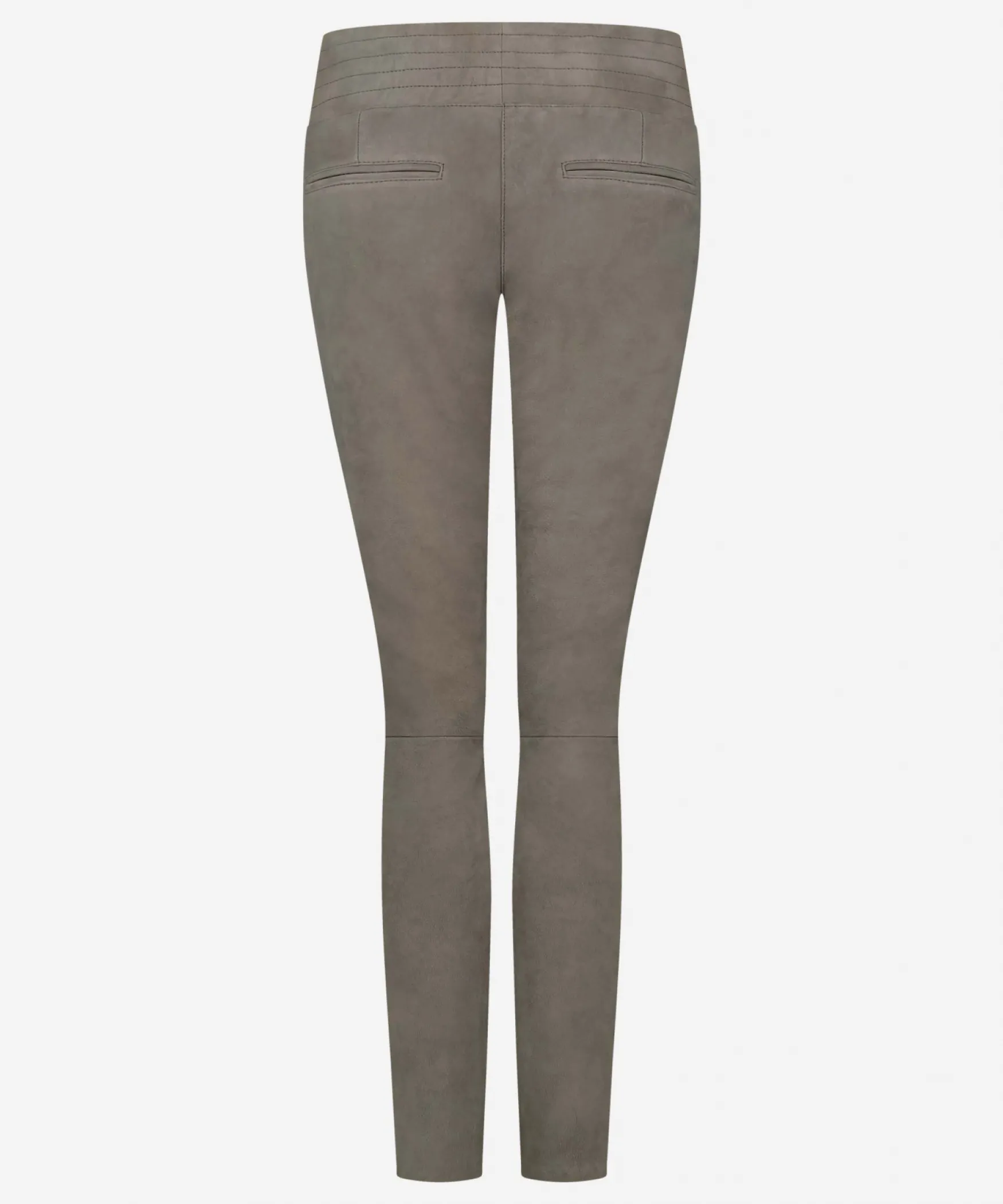 IBANA Colette Suede | Classic Grey< High Waist | Leren Broeken