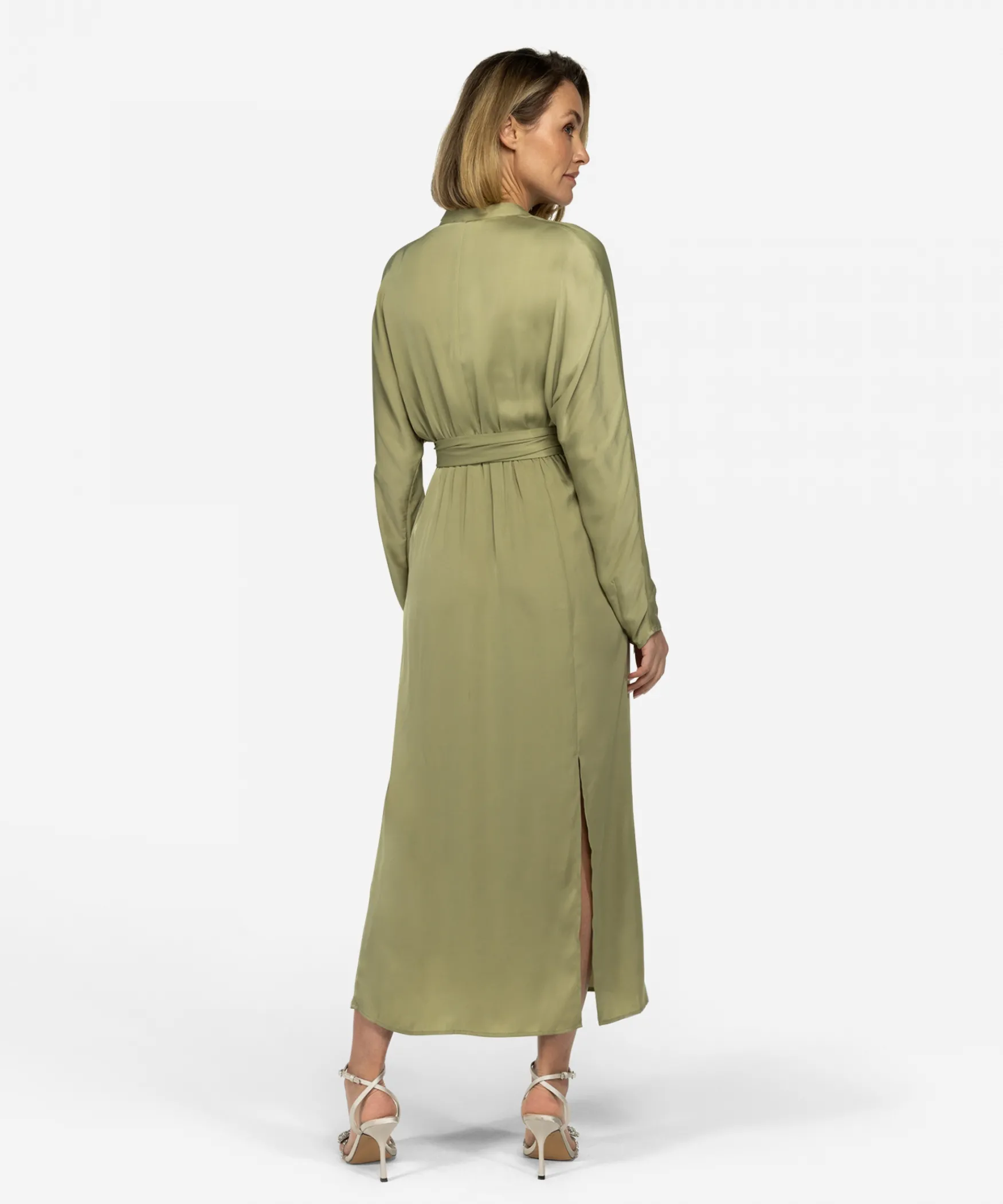 IBANA Frida - Bridal | MOSS GREEN< Midi Jurken | Maxi Jurken