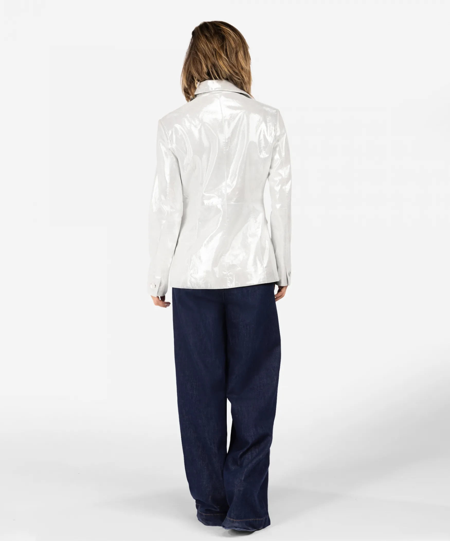 IBANA Jilies Metallic | Classic Grey< Blazers | Leren Jassen