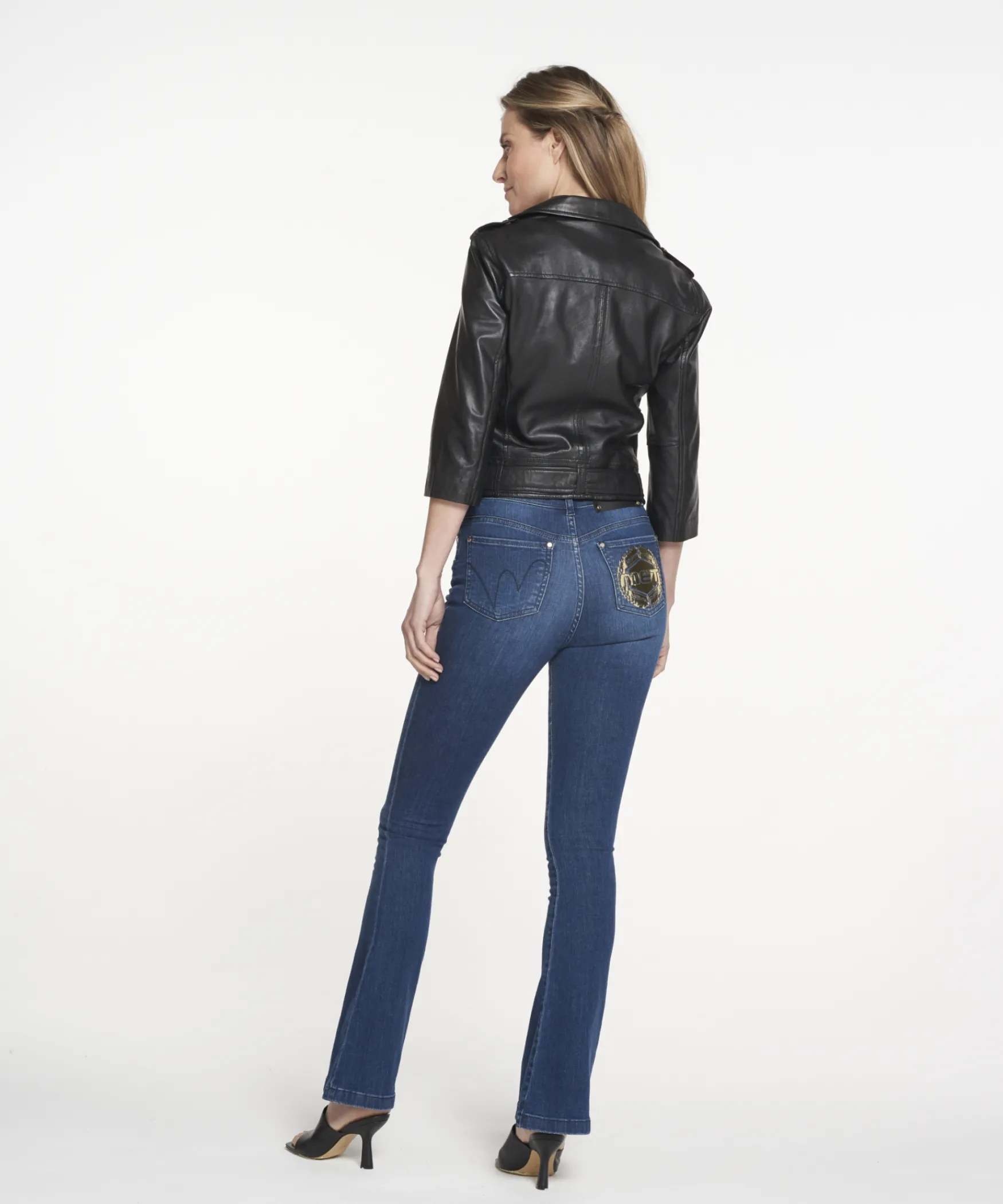 IBANA KATE MOSS | BLACK/BLACK< Leren Jassen