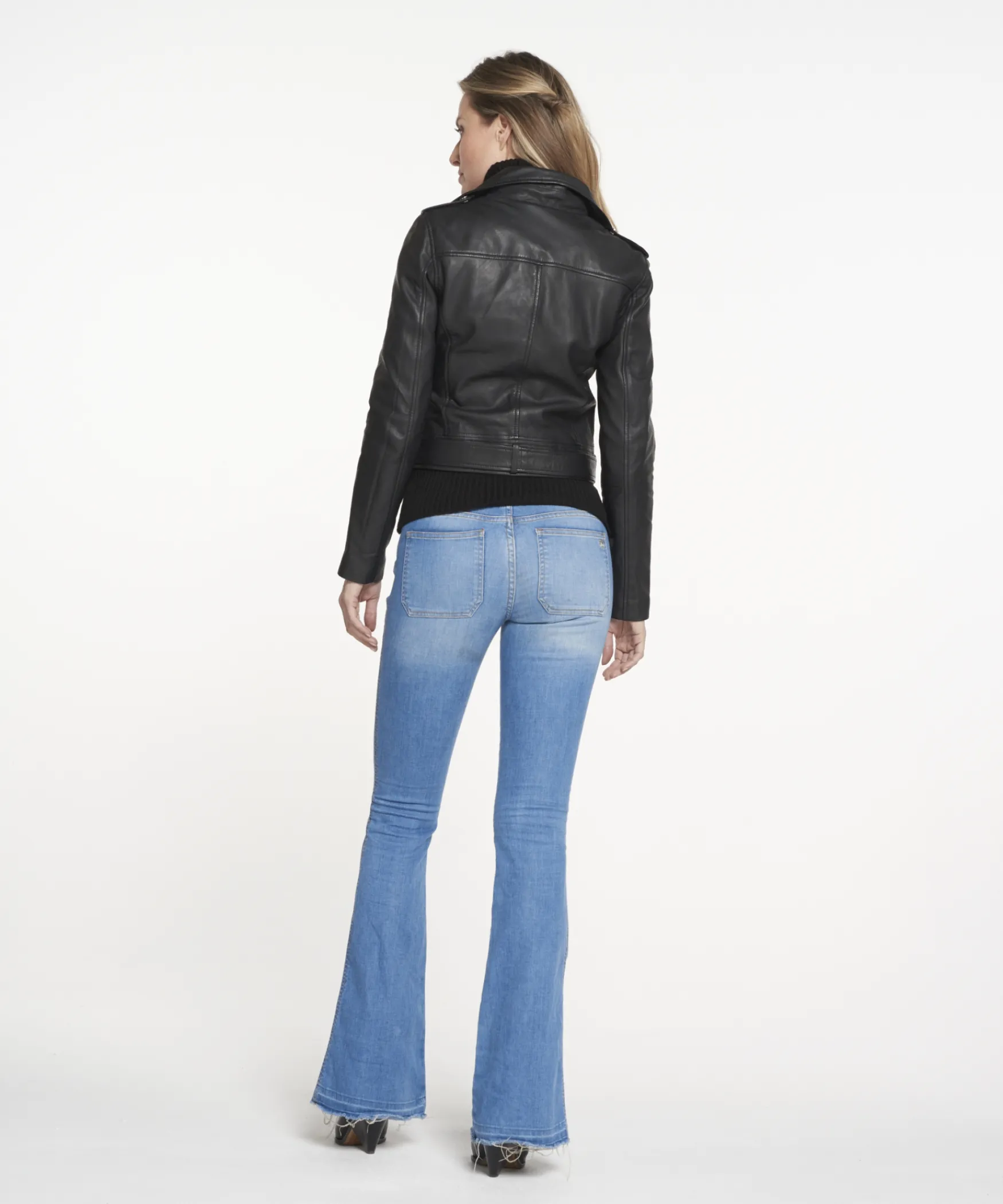 IBANA MOSS | Black< Leren Jassen