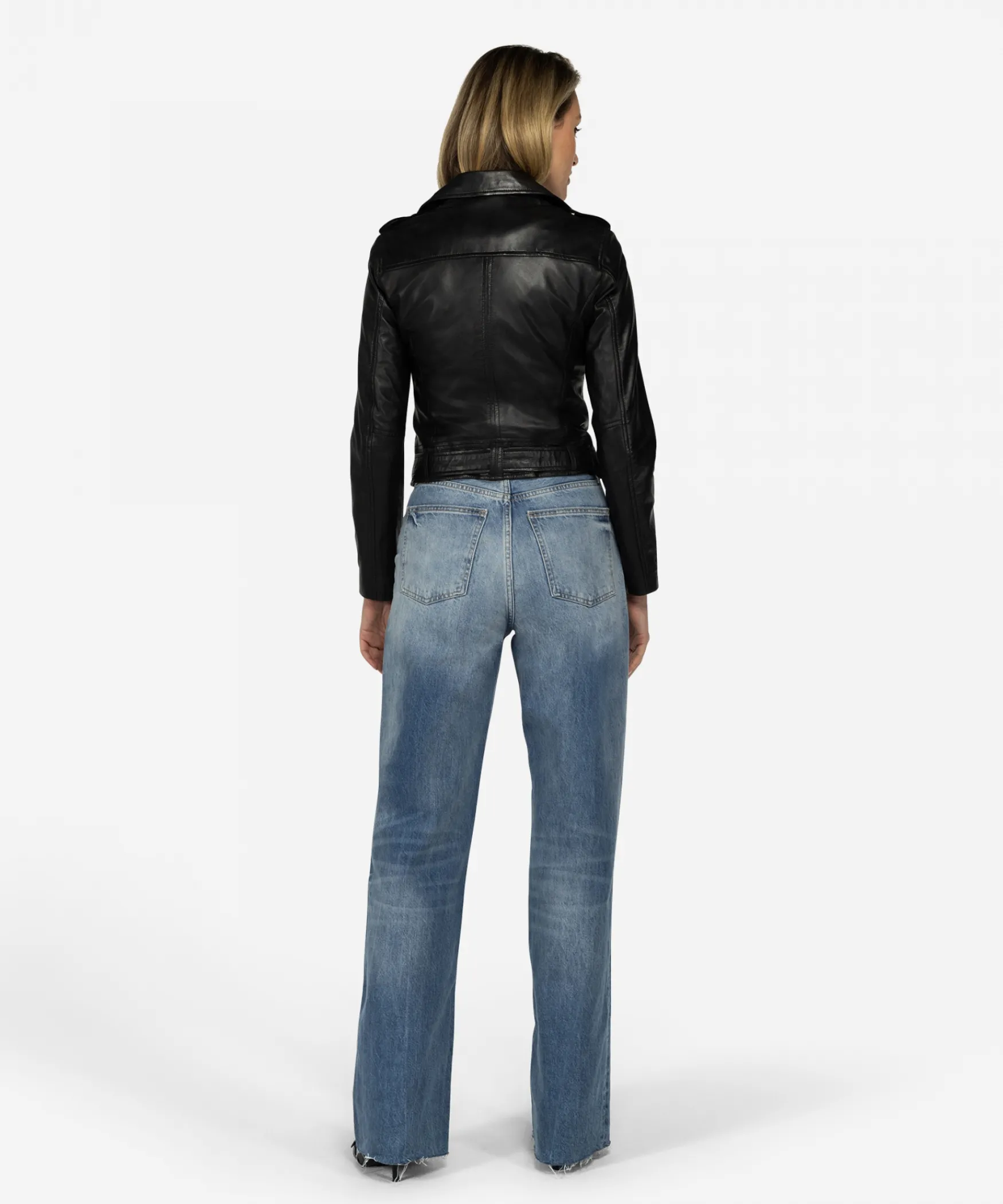 IBANA MOSS | BLACK/GOLD< Leren Jassen