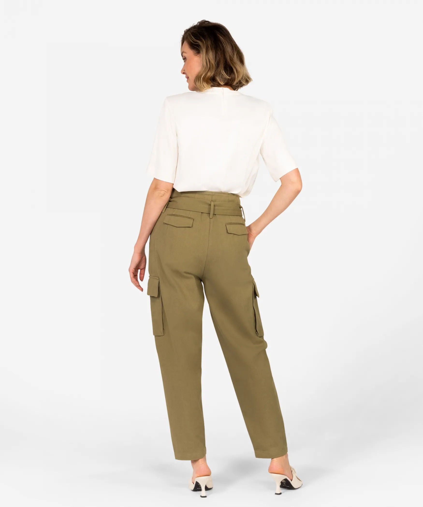 IBANA Philipa | MOSS GREEN< Mid Waist | Wide Fit