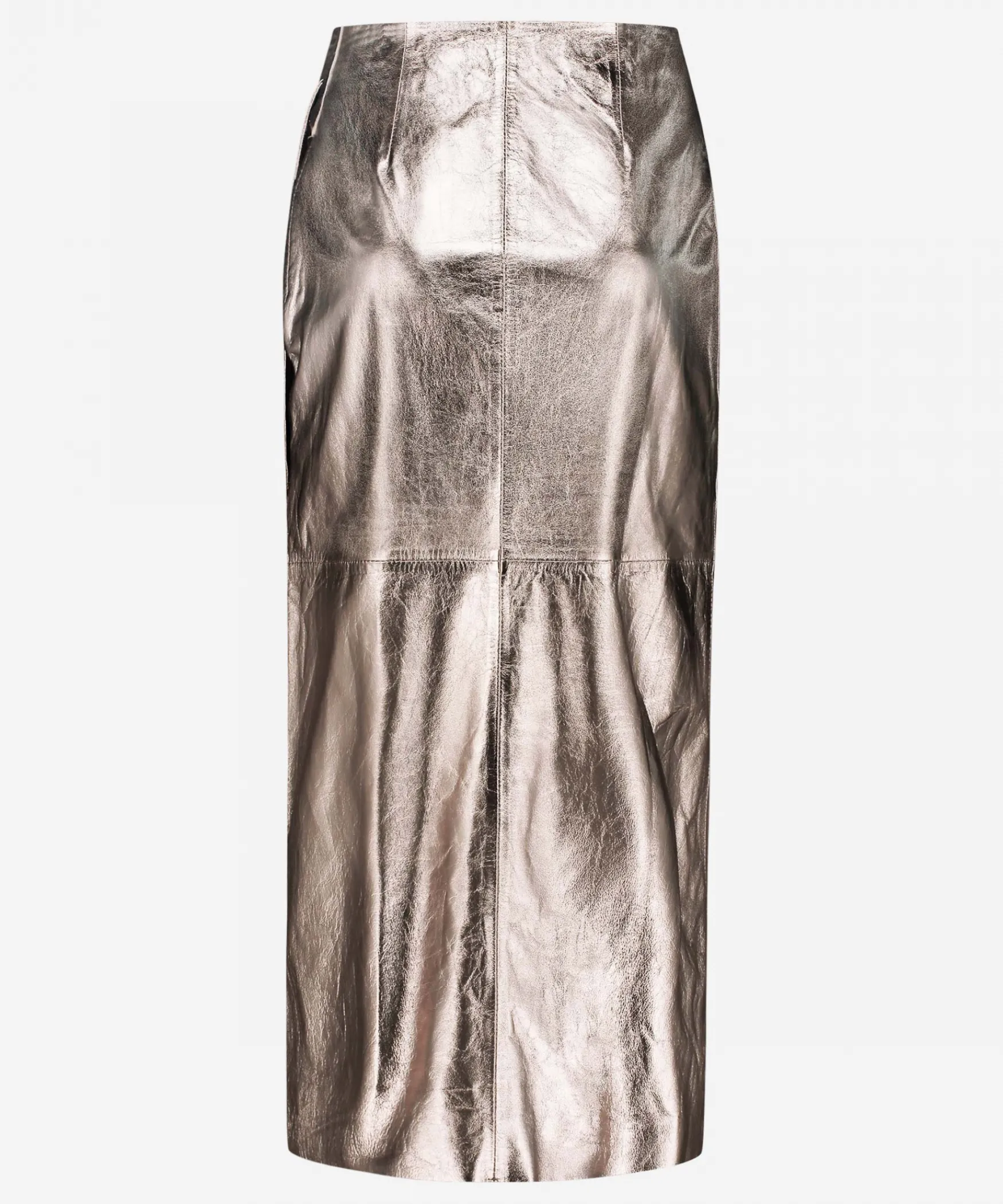 IBANA Siara Metallic | Classic Grey< Maxi Shorts En Rokken | Leren Shorts En Rokken