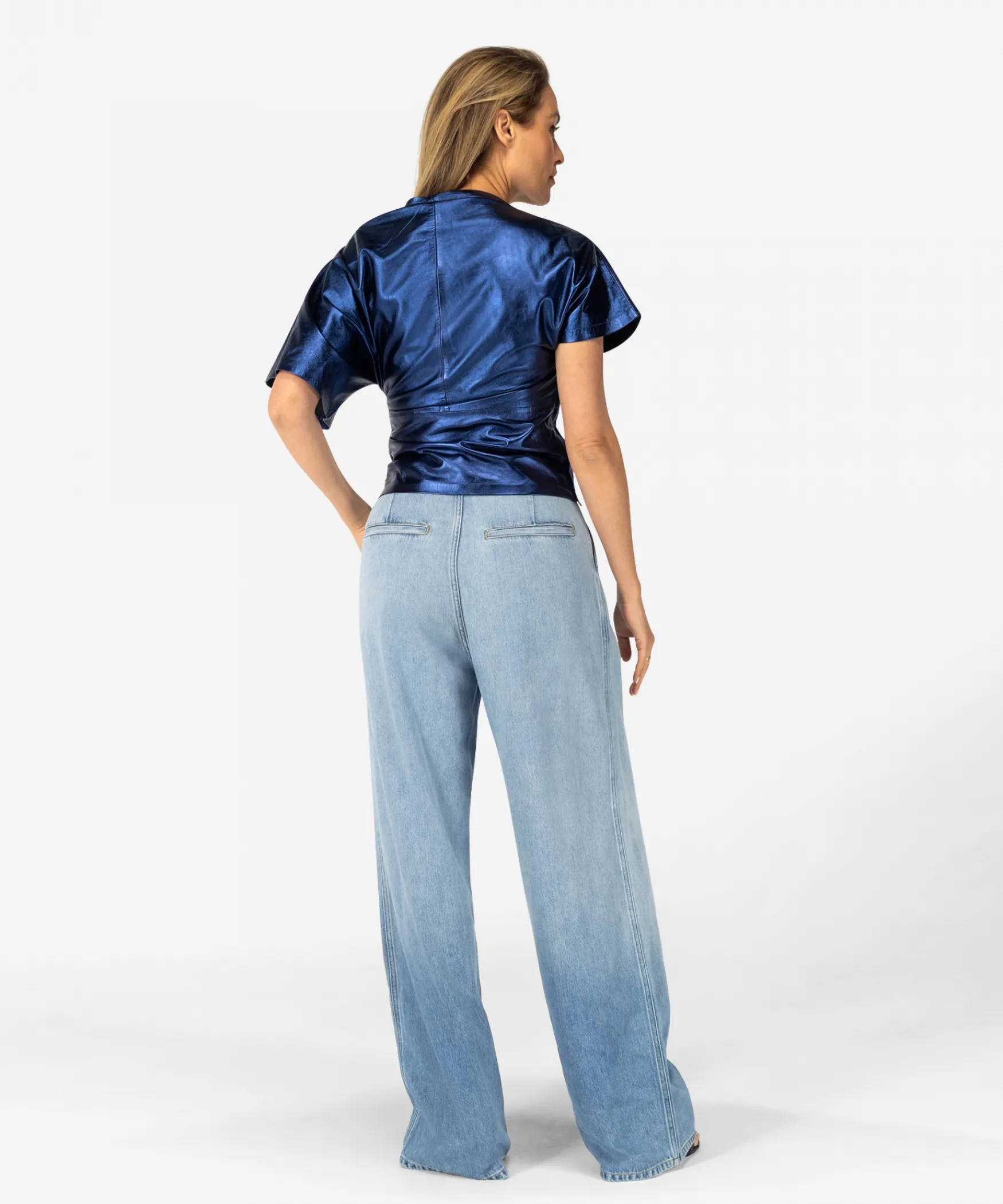 IBANA Tamiera Metallic | Purple Reign< Tops | Leren Tops En Blouses
