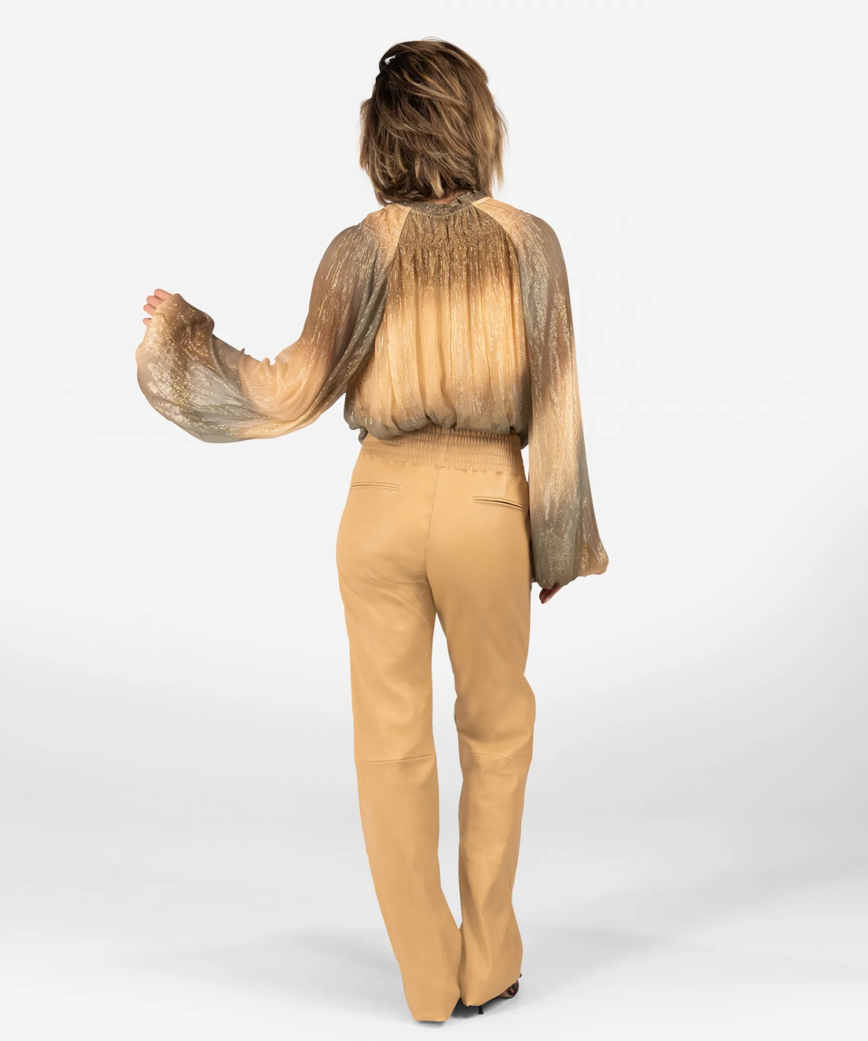 IBANA Tyva Lurex | Neutral Ombre Print< Tops